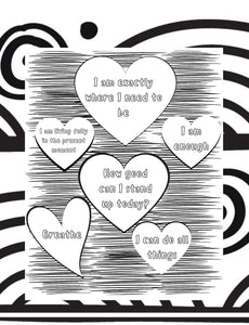 "I AM" Daily Coloring Book with Affirmations and Self-reflections